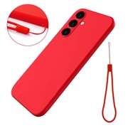 Custodia in Silicone Liquido per Samsung Galaxy S24 FE - Rossa