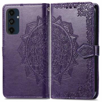 Custodia a portafoglio per Samsung Galaxy S24 FE serie Mandala - Viola