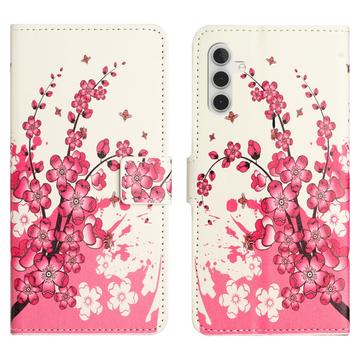 Custodia a Portafoglio Serie Style per Samsung Galaxy S24 FE - Fiori Rosa