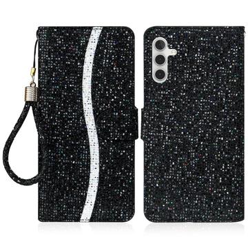 Samsung Galaxy S24 FE Custodia a portafoglio glitterata - Nero