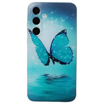 Custodia in TPU Stylish Ultra Sottile per Samsung Galaxy S24 FE - Farfalla Blu