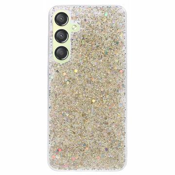 Samsung Galaxy S24 Glitter Flakes TPU Case - Gold