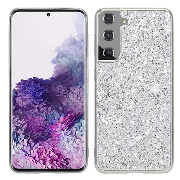 Custodia ibrida per Samsung Galaxy S24 Serie Glitter - Color Argento