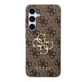 Custodia Ibrida Guess 4G Big Metal Logo per Samsung Galaxy S24 - Marrone