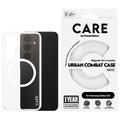 Custodia per Samsung Galaxy S24 PanzerGlass Care Transparent Urban Combat - Compatibile con MagSafe - Bianco