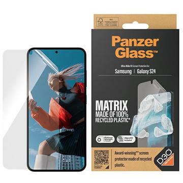 Proteggi schermo Samsung Galaxy S24 PanzerGlass Matrix D3O UWF con AlignerKit - Chiaro