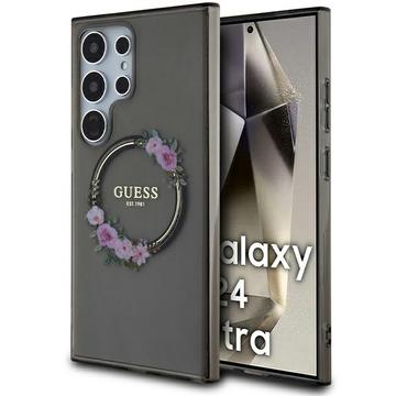 Custodia Samsung Galaxy S24 Ultra Guess IML Flowers Wreath - Compatibile con MagSafe