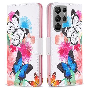 Custodia a Portafoglio Wonder Series per Samsung Galaxy S24 Ultra - Farfalle