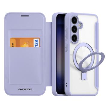 Custodia magnetica Flip per Samsung Galaxy S24+ Dux Ducis Skin X Pro - Viola