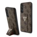 Custodia Samsung Galaxy S24+ Guess 4G Grip Stand Triangle Logo - Marrone