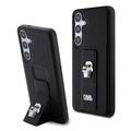 Custodia per Samsung Galaxy S24+ Karl Lagerfeld Saffiano Grip Stand - Nero