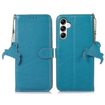 Custodia a Portafoglio in Pelle con RFID per Samsung Galaxy S24+ - Blu