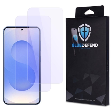 Protezione dello schermo in vetro temperato BlueDefend Anti-Blue Light per Samsung Galaxy S25 - 2 pz.