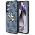 Custodia Ibrida Guess 4G Big Metal Logo per Samsung Galaxy S25 - Blu