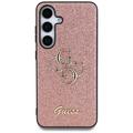 Custodia Guess Fixed Glitter 4G Metal Logo per Samsung Galaxy S25