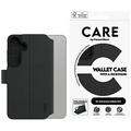 Custodia a portafoglio con supporto Samsung Galaxy S25 PanzerGlass Care Feature - Nera