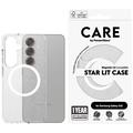 Custodia PanzerGlass Care Star Lit per Samsung Galaxy S25 - Compatibile con MagSafe - Bianco trasparente