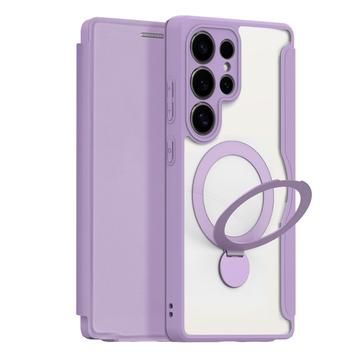 Custodia magnetica flip Dux Ducis Skin X Pro per Samsung Galaxy S25 Ultra - Viola