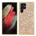 Custodia ibrida per Samsung Galaxy S25 Ultra Serie Glitter - Color Oro