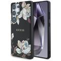 Custodia Samsung Galaxy S25 Ultra Guess Grained Printed Flower Pattern - Compatibile con MagSafe - Nera