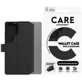 Custodia a portafoglio con supporto Samsung Galaxy S25 Ultra PanzerGlass Care Feature - Nera