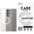 Custodia PanzerGlass Care Star Lit per Samsung Galaxy S25 Ultra - Compatibile con MagSafe - Bianco trasparente