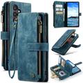 Custodia a Portafoglio Multifunzionale Caseme C30 per Samsung Galaxy S25+ - Blu