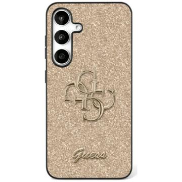 Custodia Guess Fixed Glitter 4G Metal Logo per Samsung Galaxy S25+ - Color Oro