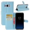 Custodia a Portafoglio per Samsung Galaxy S8 con Chiusura Magnetica - Blu