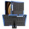 Custodia Ibrida Anti Scivolo con Supporto per Samsung Galaxy Tab S9 FE+ - blu / nera