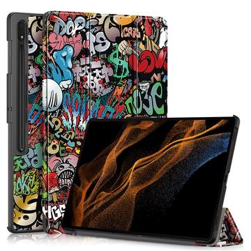 Custodia Smart Folio serie Tri-Fold per Samsung Galaxy Tab S9 Ultra - Graffiti