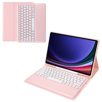 Custodia con tastiera Bluetooth per Samsung Galaxy Tab S9+ (Confezione aperta - Condizone ottimo) - Rosa