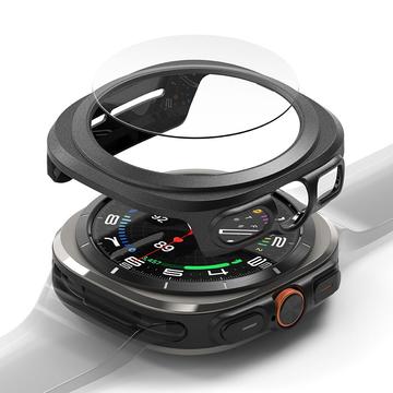 Custodia in TPU con protezione per lo schermo Ringke Slim & Glass per Samsung Galaxy Watch Ultra - 47mm - Nero Titanio