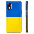 Custodia in TPU per Samsung Galaxy Xcover 5 con bandiera ucraina - gialla e azzurra