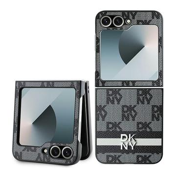 Custodia per Samsung Galaxy Z Flip6 DKNY Motivo a scacchi e strisce