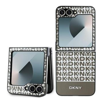 Custodia per Samsung Galaxy Z Flip6 DKNY Repeat Pattern Bottom Stripe - Compatibile con MagSafe - Marrone