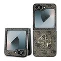 Custodia Ibrida Guess 4G Big Metal Logo per Samsung Galaxy Z Flip6 - Marrone