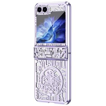 Custodia in plastica placcata Mechanical Legend per Samsung Galaxy Z Flip6 - Viola