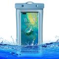 Custodia impermeabile per smartphone antiurto con cinturino - 7.2" - Blu