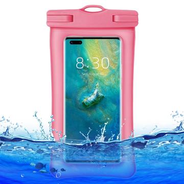 Custodia impermeabile per smartphone antiurto con cinturino - 7.2" - Rosa