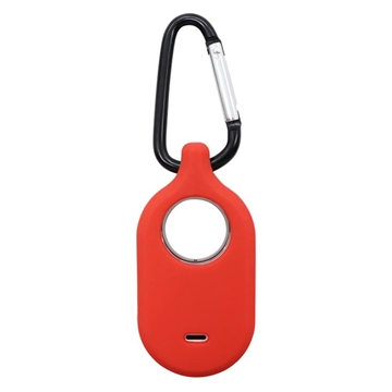 Custodia in silicone Samsung Galaxy SmartTag 2 con portachiavi - Rossa