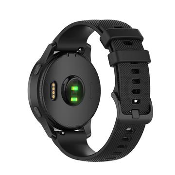 Cinturino in silicone per Garmin Vivoactive 4, Venu 3/2, Forerunner 265 - Nero