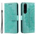 Custodia a portafoglio per Sony Xperia 1 VI serie Mandala - Verde