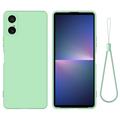 Custodia in Silicone Liquido per Sony Xperia 10 VI - Verde