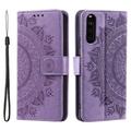 Custodia a portafoglio per Sony Xperia 10 VI serie Mandala - Viola