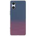 Custodia in TPU Ombre per Sony Xperia 10 VI - Blu Scuro / Viola Scuro