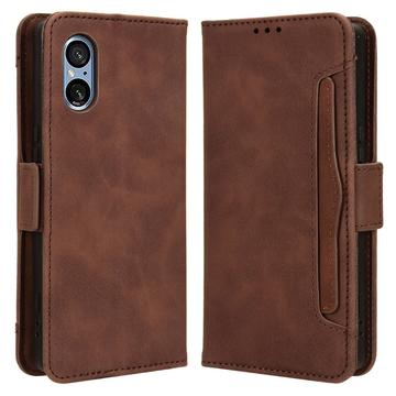 Custodia a Portafoglio Serie Cardholder per Sony Xperia 5 V - Marrone