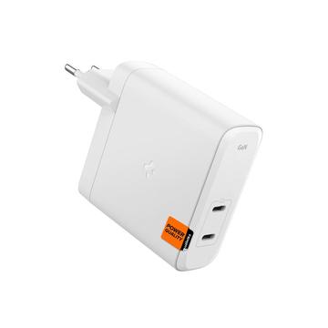 Spigen ArcStation Pro GaN-1402 Caricatore da parete doppio USB-C 140W - Bianco