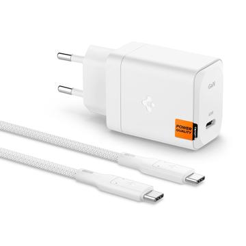 Spigen ArcStation Pro GaN-651 65W Caricabatterie da parete con cavo Type-C - Bianco