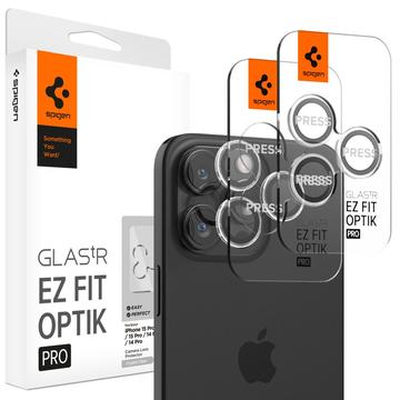 iPhone 16 Pro/16 Pro Max Spigen Glas.tR Ez Fit Optik Pro Proteggi Obiettivo Fotocamera - Chiaro